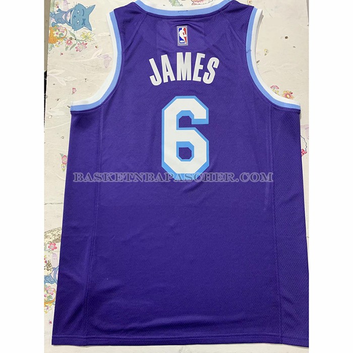 Maillot Los Angeles Lakers LeBron James NO 6 Ville 2021-22 Volet